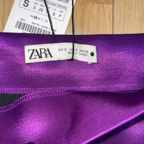 ZARA Satin Skirt - Purple BNWT - Picture 4 of 5